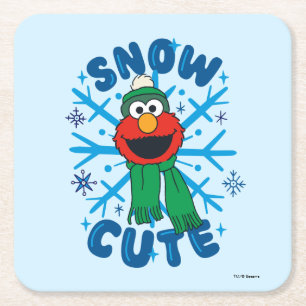 Elmo Snow Niedlich Rechteckiger Pappuntersetzer
