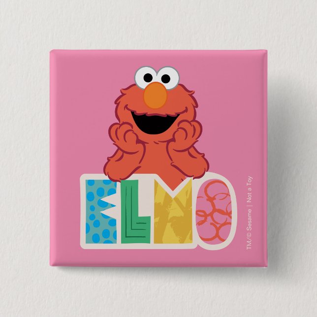 Elmo süß und lustig button (Vorderseite)
