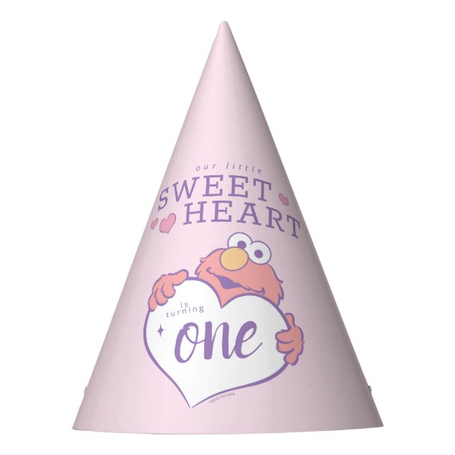 Elmo Sweetheart Geburtstag Partyhütchen (Vorderseite)
