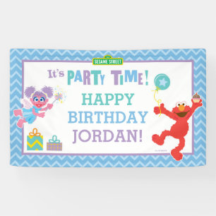 Elmo und Abby Birthday Banner