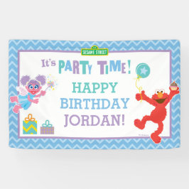 Elmo und Abby Birthday Banner
