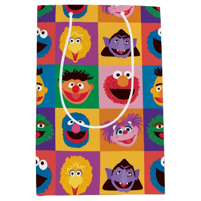 Elmo und Friends Wrapping Paper Mittlere Geschenktüte (Vorderseite)