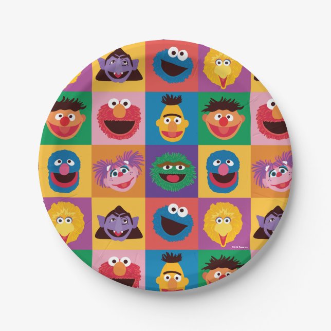 Elmo und Friends Wrapping Paper Pappteller (Vorderseite)