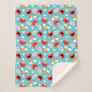 Elmo und Rainbows Pattern Sherpadecke