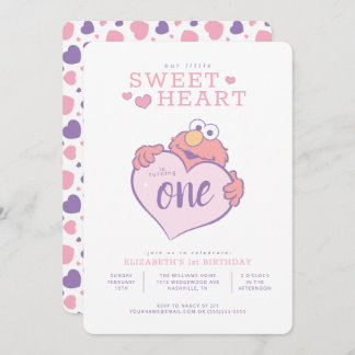 Elmo Valentine's Day - Little Sweetheart Geburtsta Einladung