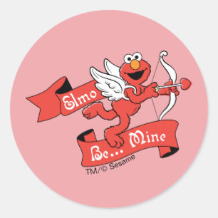 Elmo Valentins Cupid Runder Aufkleber