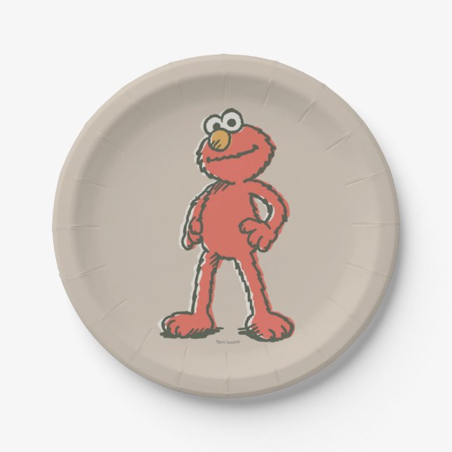 Elmo Vintag Pappteller (Vorderseite)