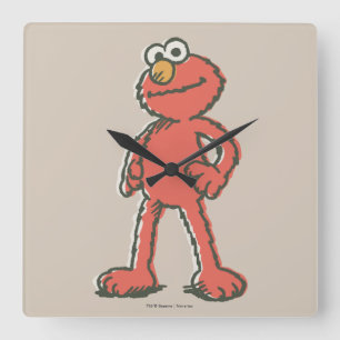 Elmo Vintag Quadratische Wanduhr