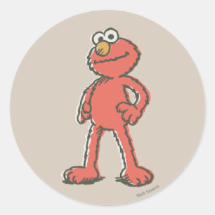 Elmo Vintage Runder Aufkleber