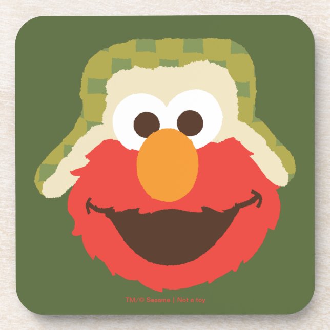 Elmo-Wald-Gesicht Getränkeuntersetzer (Vorderseite)