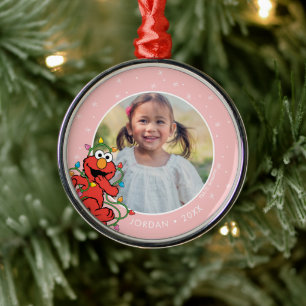 Elmo-Weihnachtslichter   Personalisierter Name & F Ornament Aus Metall