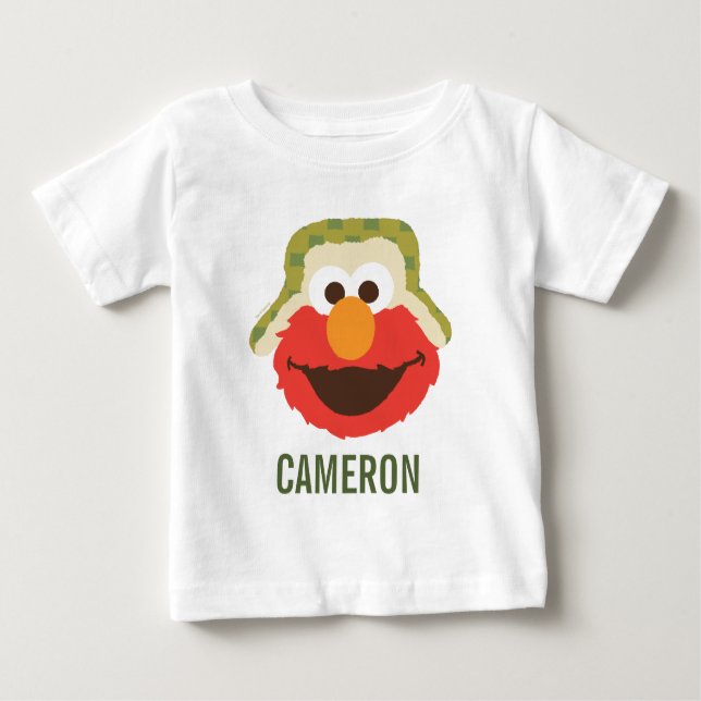 Elmo Woodland Face | Name hinzufügen Baby T-shirt (Vorderseite)