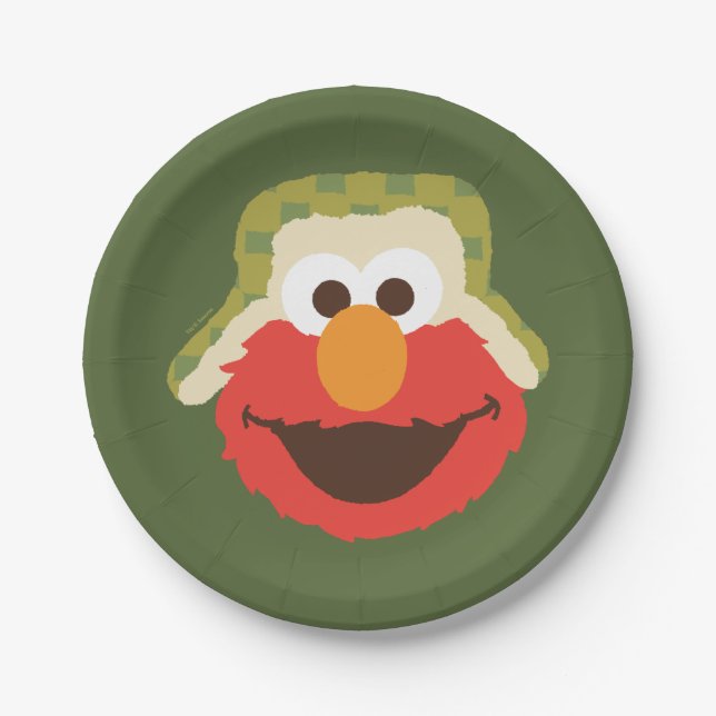 Elmo Woodland Face Pappteller (Vorderseite)