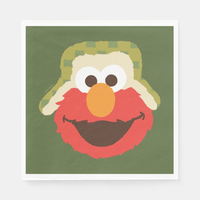 Elmo Woodland Face Serviette (Vorderseite)