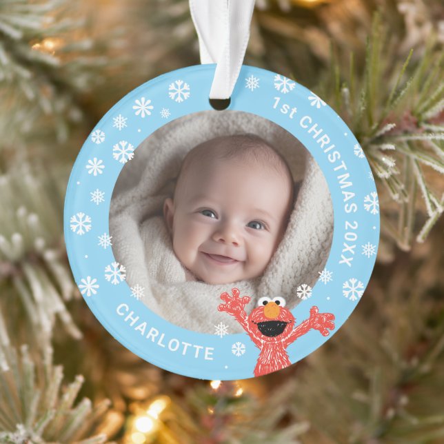 Elmo's Baby's 1st Christmas Photo Ornament (Baum)