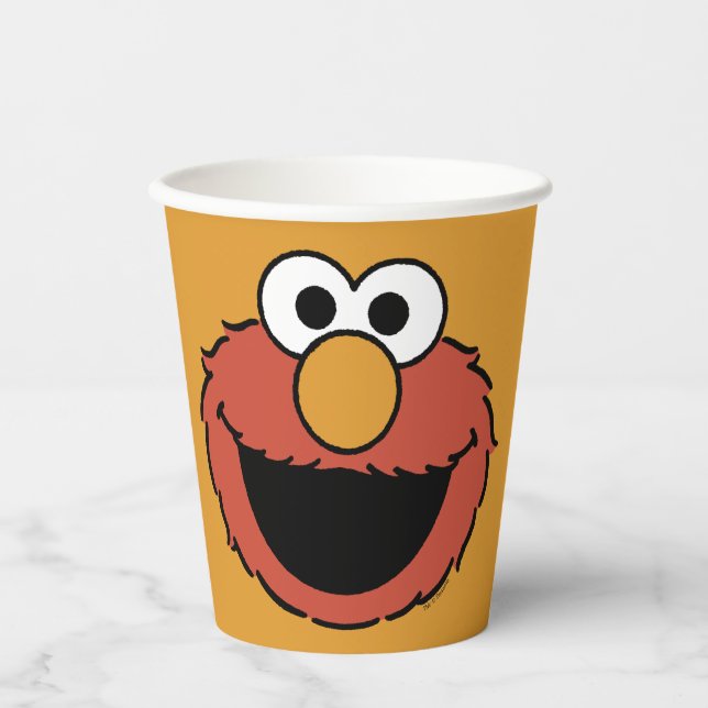 Elmos lächelndes Gesicht Pappbecher (Vorderseite)