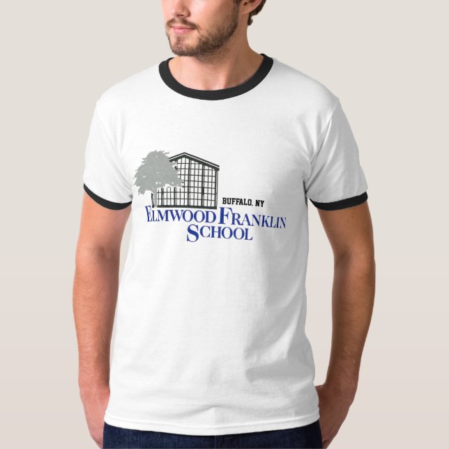 Elmwood Franklin SchulRetro Logo T-Shirt (Vorderseite)