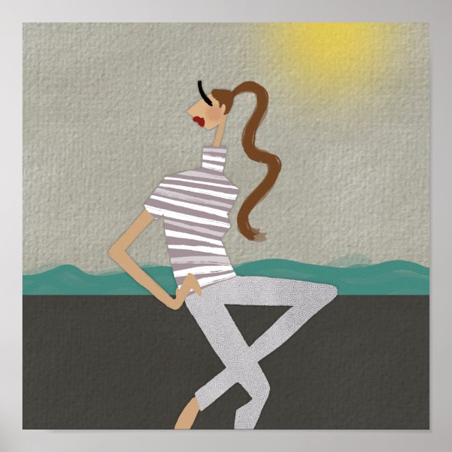 Elodie au Bord de la Mer Fashion Poster (Vorne)