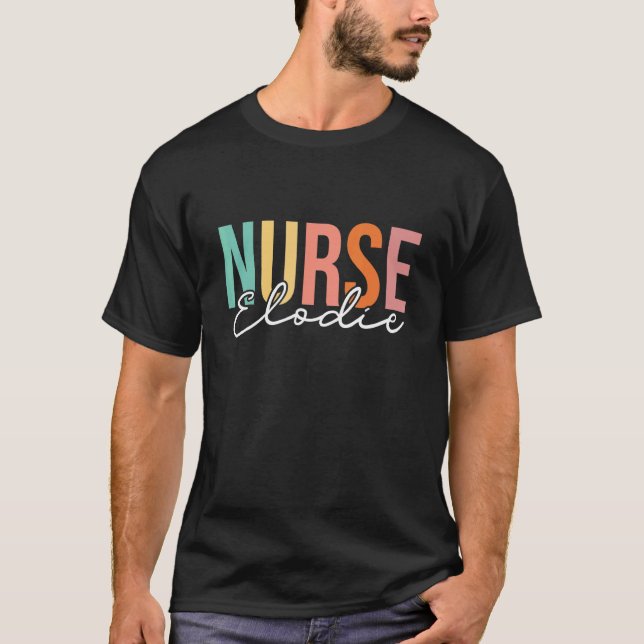 Elodie Medical Stethoscope Doctor Nurse Custom Nam T-Shirt (Vorderseite)