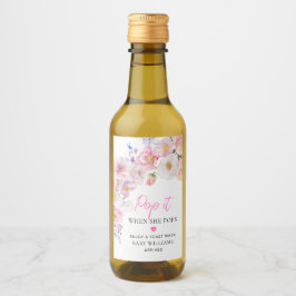 Eloise Floral Baby Dusche Pop It Weinetikett