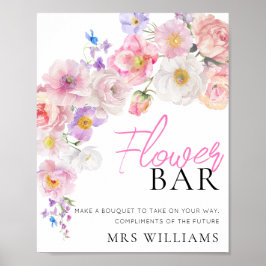 Eloise Pink Blume Bar Sign Poster