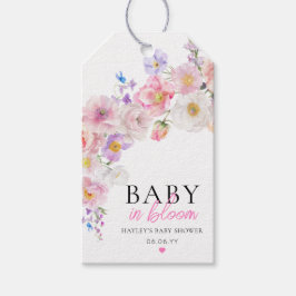 Eloise Pink Floral Baby in Bloom Baby Dusche Geschenkanhänger