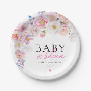Eloise Pink Floral Baby in Bloom Pappteller