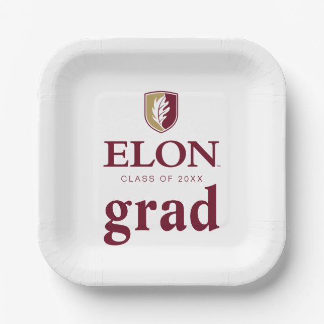 Elon Abschluss Pappteller (Vorderseite)