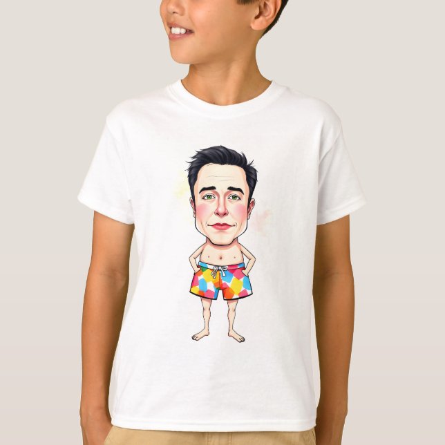 Elon am Strand T-Shirt (Vorderseite)