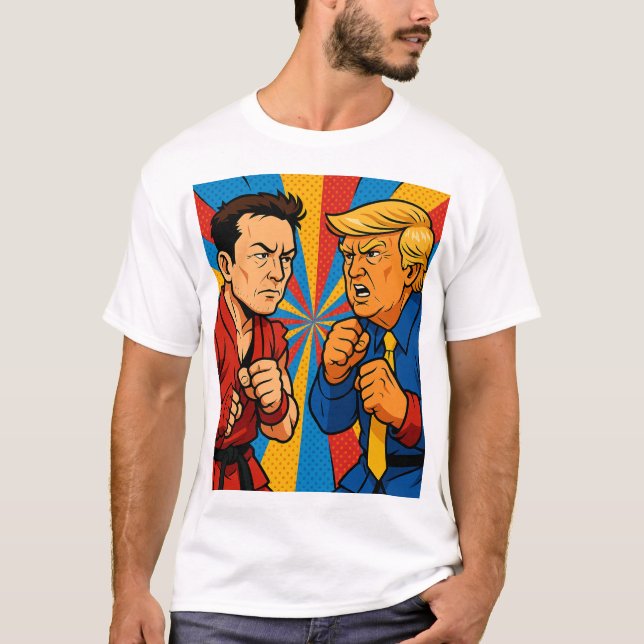 ELON MUSK VS DONALD TRUMP T-Shirt (Vorderseite)