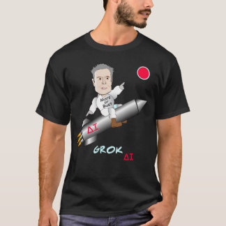 Elon Musks GROK AI startet Richtung Mars T-Shirt
