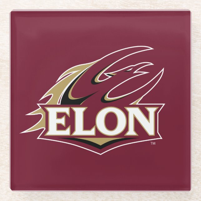 Elon Phoenix-Logo Glasuntersetzer (Vorderseite)