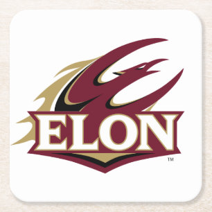 Elon Phoenix-Logo Rechteckiger Pappuntersetzer