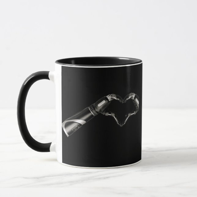 Elon Robot Arms Heart Musk Tasse (Links)