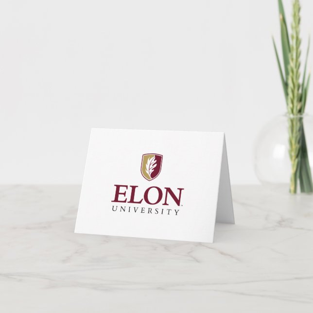 Elon University Abschluss Dankeskarte (Vorderseite)