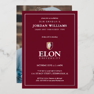 Elon University Abschluss Folieneinladung