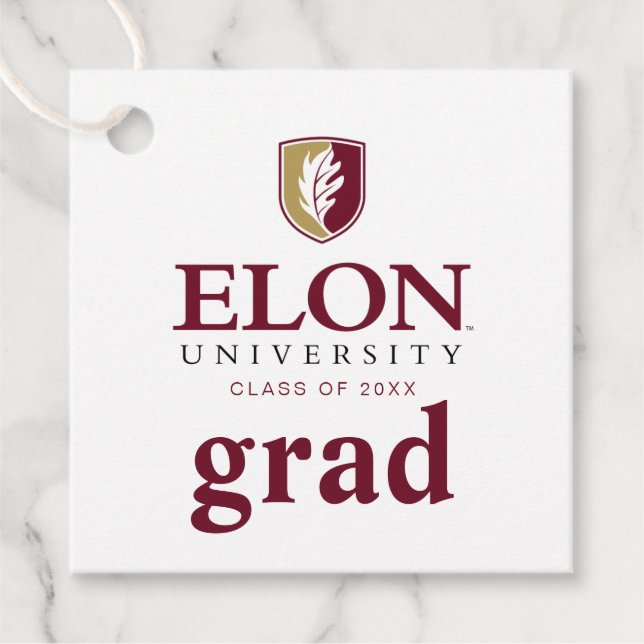 Elon University Abschluss Geschenkanhänger (Vorderseite)
