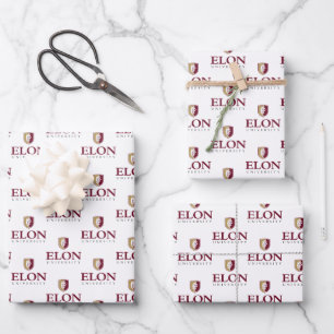 Elon University Abschluss Geschenkpapier Set