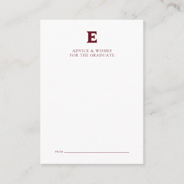 Elon University Abschluss Mitteilungskarte (Vorderseite)