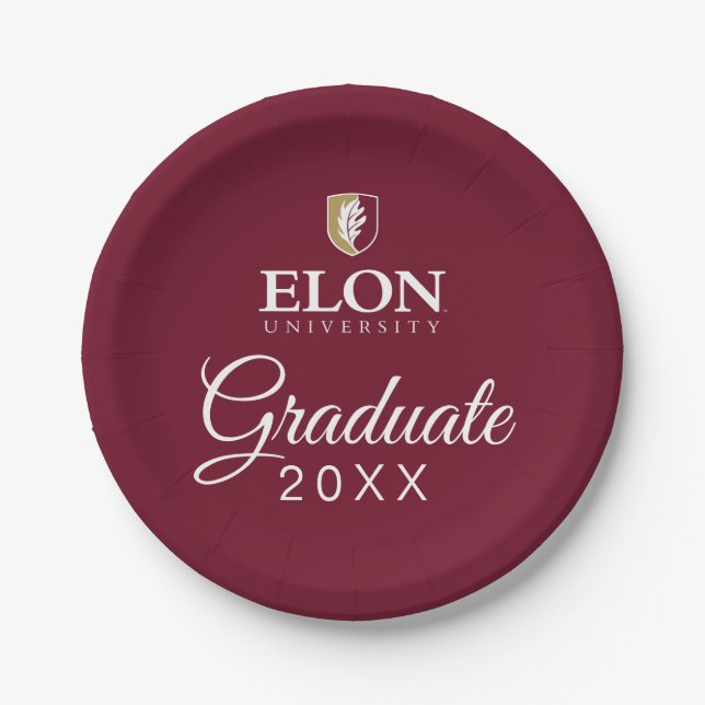 Elon University Abschluss Pappteller (Vorderseite)