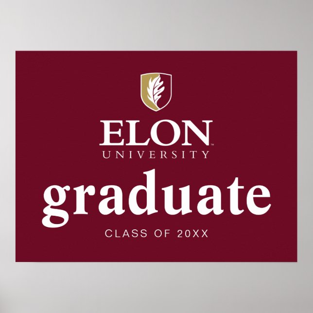Elon University Abschluss Poster (Vorne)