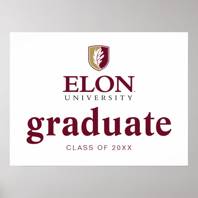 Elon University Abschluss Poster (Vorne)