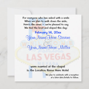 Elope Las Vegas Ehe Ankündigung
