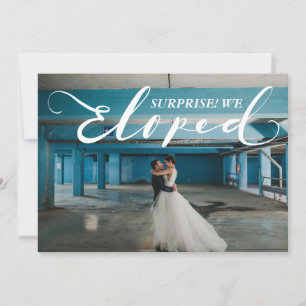 "Eloped" Überraschungsheirat Elegante Ankündigung