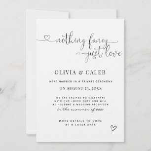 Eloped Wedding Announcement Einladung