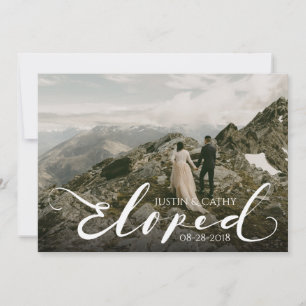 Eloped Wedding Marriage Post-Ankündigung Party