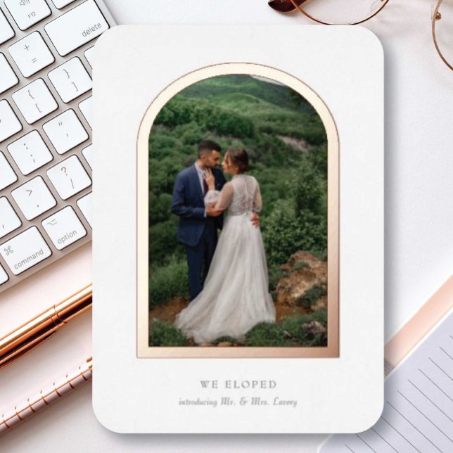 Elopement Announcation Real Foil Arch Folieneinladung (Von Creator hochgeladen)