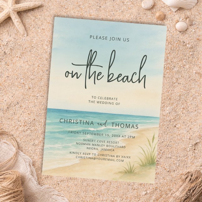 Elopement Beach Wedding Einladung (Von Creator hochgeladen)