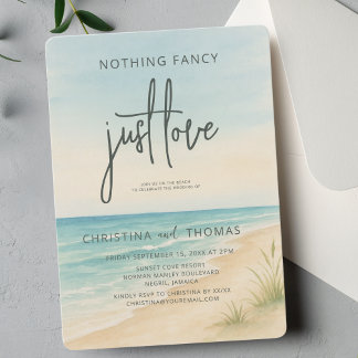 Elopement Beach Wedding Einladung