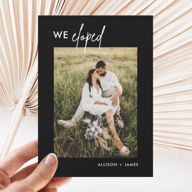 Elopement Empfang Black We Elopted Ankündigung (Von Creator hochgeladen)